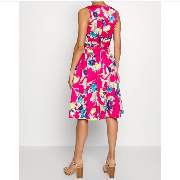 Lauren Ralph Lauren 🟣 Size 8 Floral Cocktail Dress **note - Picture 2 of 13